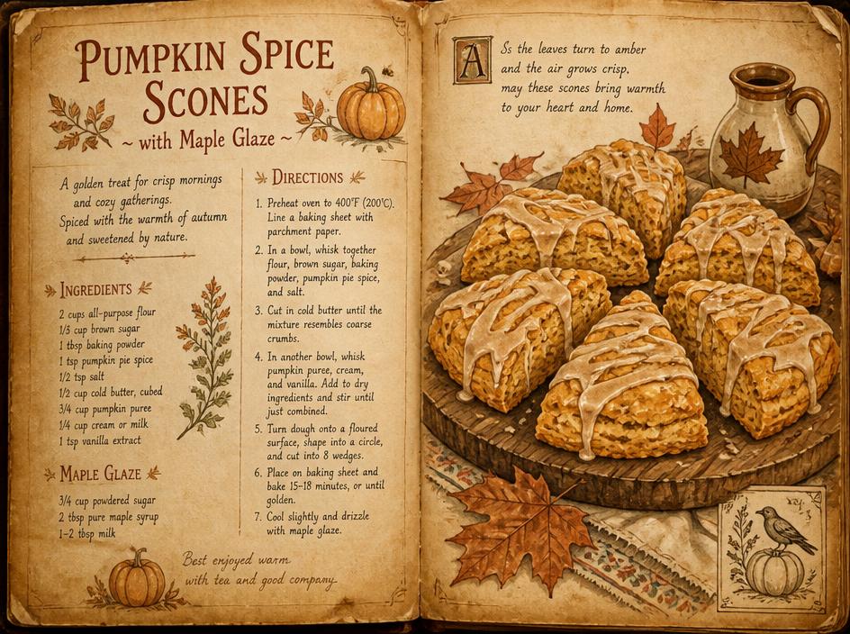 Illustration for Pumpkin Spice Scones